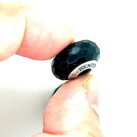 2 Pandora Black Fascinating Murano Glass Charms - Picture 3 of 4